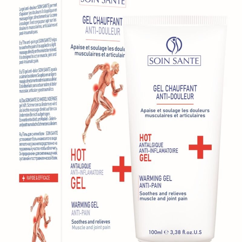 soin sante gel chauffant de massage 100 ml